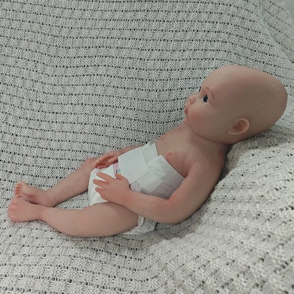 45cm Full Body Platinum Silicone Open Eyes Newborn Lifelike Reborn Baby GirlDoll - Picture 3 of 15